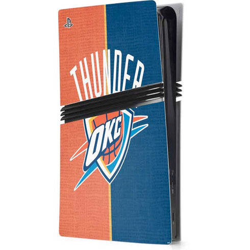 NBA OKC Thunder Split PS5 Pro Console Skin