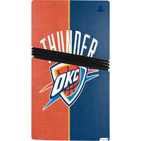 NBA OKC Thunder Split PS5 Pro Console Skin