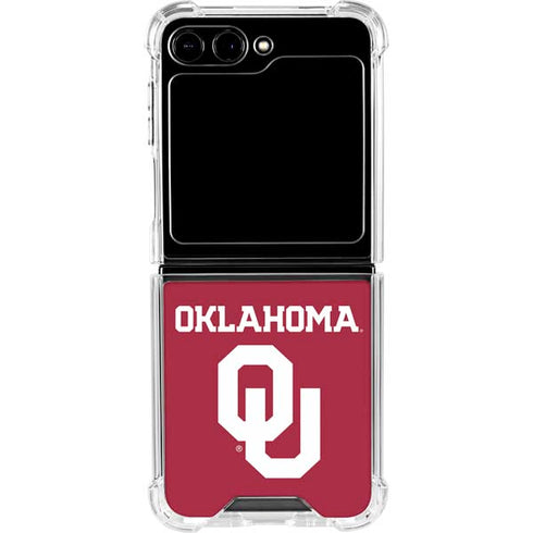 University of Oklahoma Basketball Galaxy Z Flip6 Clear Case