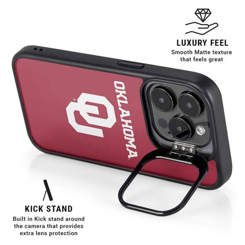 University of Oklahoma Basketball iPhone 15 Pro Max Kickstand Case