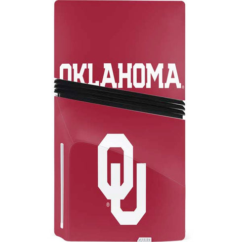 University of Oklahoma Basketball PS5 Pro Disk Console Skin