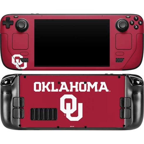 University of Oklahoma Basketball Steam Deck Handheld Gaming Computer OLED Skin