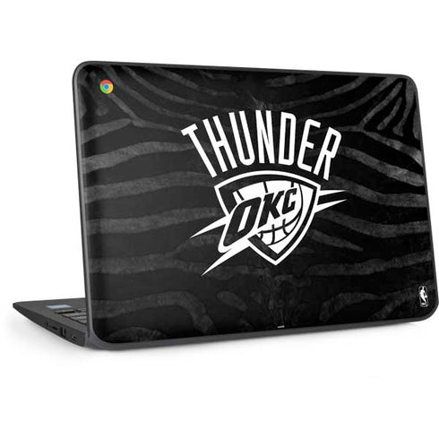 NBA Oklahoma City Thunder Black Animal Print HP Chromebook Skin