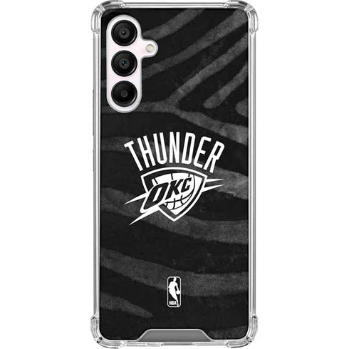 NBA Oklahoma City Thunder Black Animal Print Galaxy A16 5G Clear Case