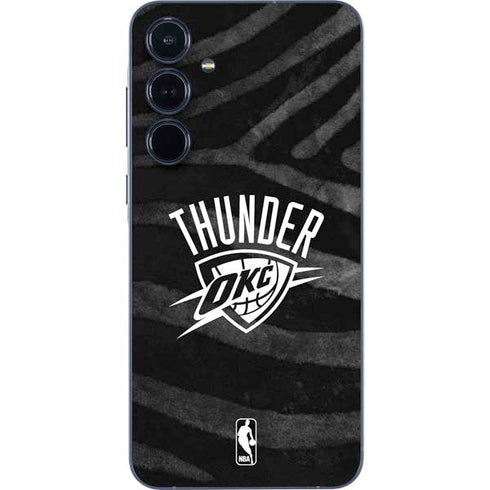 NBA Oklahoma City Thunder Black Animal Print Galaxy A35 5G Skin