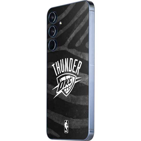 NBA Oklahoma City Thunder Black Animal Print Galaxy A35 5G Skin