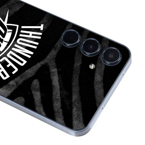 NBA Oklahoma City Thunder Black Animal Print Galaxy A35 5G Skin