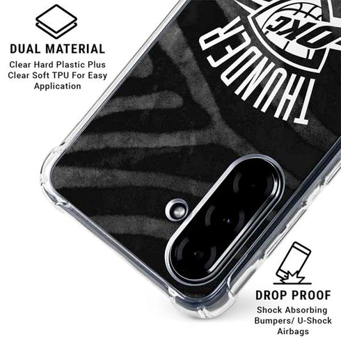 NBA Oklahoma City Thunder Black Animal Print Galaxy A36 5G Clear Case