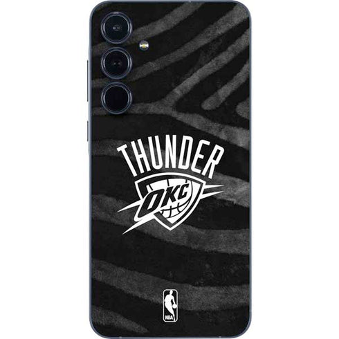 NBA Oklahoma City Thunder Black Animal Print Galaxy A36 5G Skin