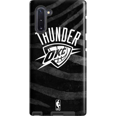 NBA Oklahoma City Thunder Black Animal Print Galaxy Cases