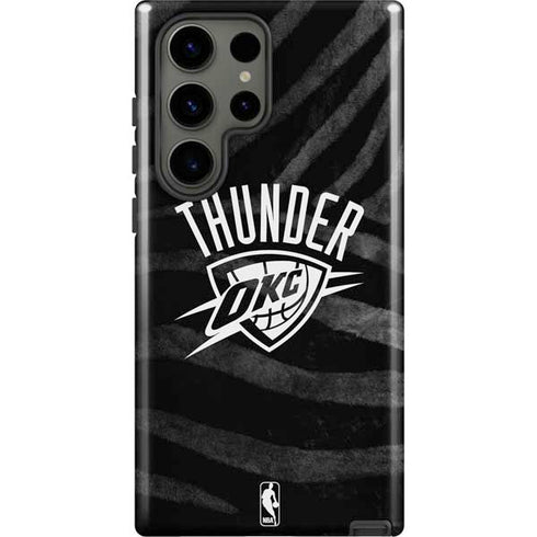NBA Oklahoma City Thunder Black Animal Print Galaxy S23 Ultra Pro Case