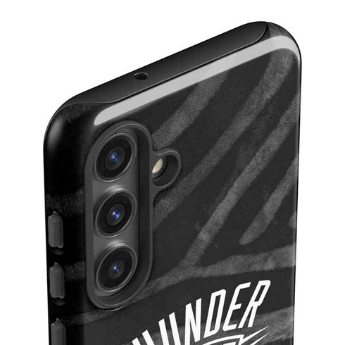 NBA Oklahoma City Thunder Black Animal Print Galaxy S25 Impact Case