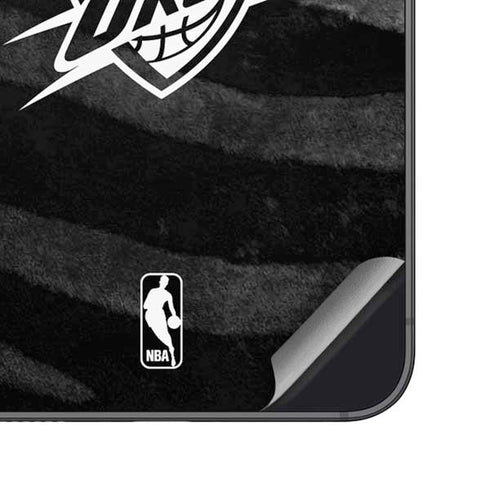 NBA Oklahoma City Thunder Black Animal Print Galaxy S25 Plus Skin