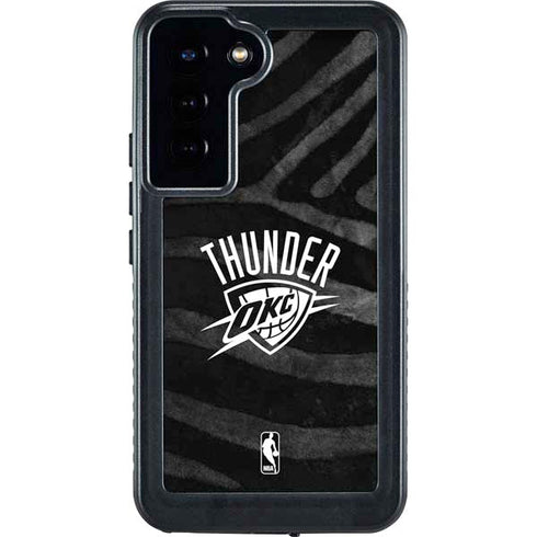 NBA Oklahoma City Thunder Black Animal Print Galaxy S24 Plus Waterproof Case