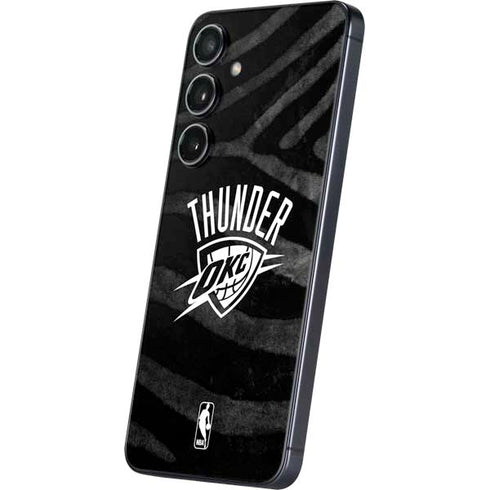 NBA Oklahoma City Thunder Black Animal Print Galaxy S24 Skin