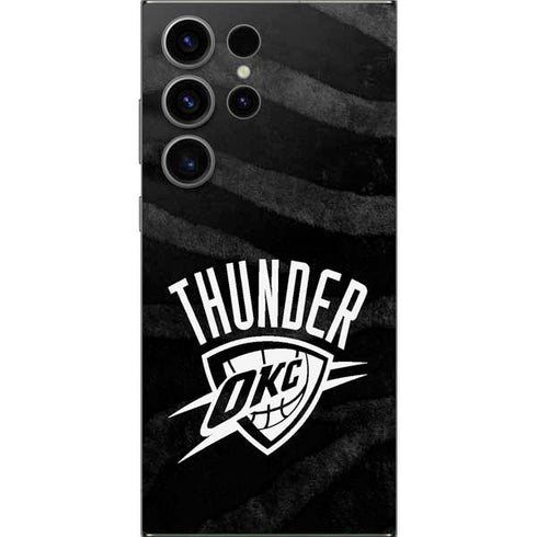 NBA Oklahoma City Thunder Black Animal Print Galaxy S24 Ultra Skin
