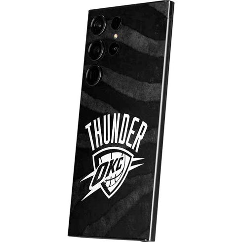 NBA Oklahoma City Thunder Black Animal Print Galaxy S25 Ultra Skin