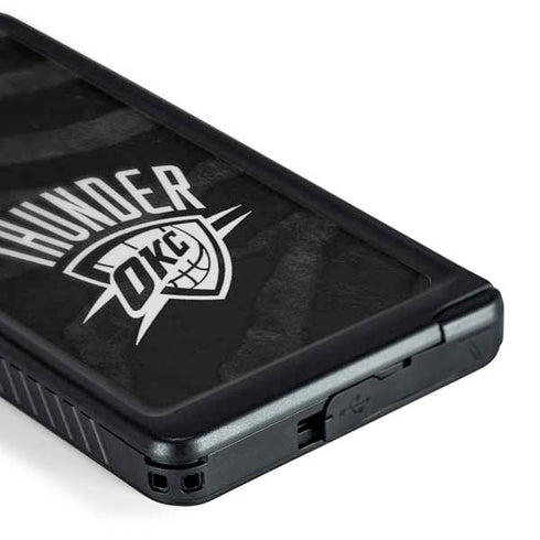 NBA Oklahoma City Thunder Black Animal Print Galaxy S24 Ultra Waterproof Case