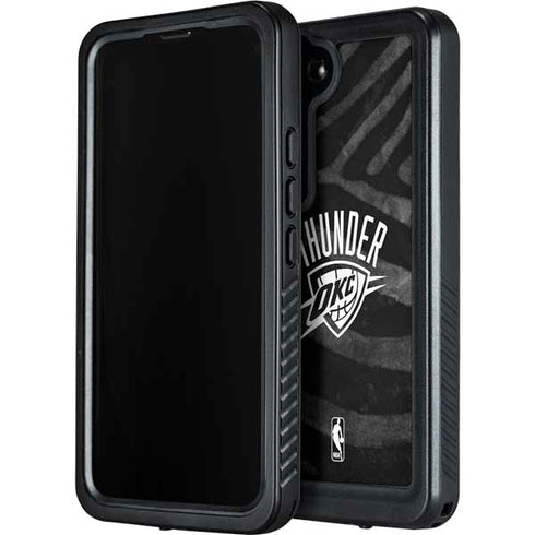 NBA Oklahoma City Thunder Black Animal Print Galaxy S24 Waterproof Case