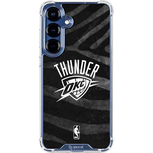 NBA Oklahoma City Thunder Black Animal Print Galaxy S25 Plus Clear Case