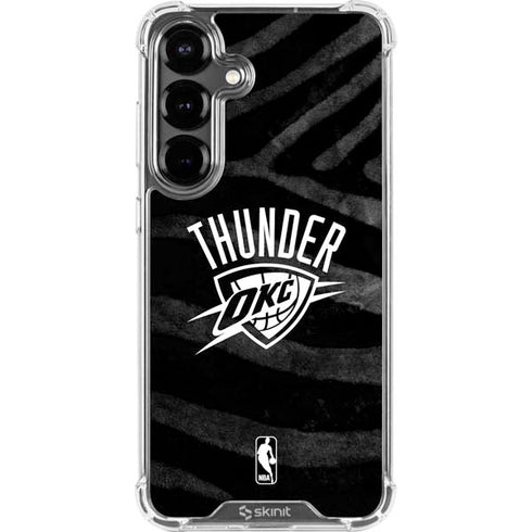 NBA Oklahoma City Thunder Black Animal Print Galaxy S26 Clear Case