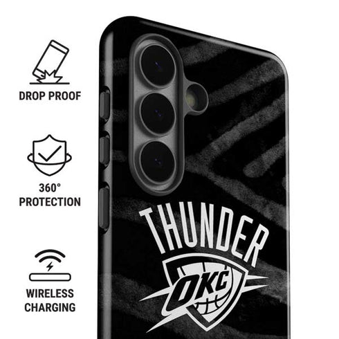 NBA Oklahoma City Thunder Black Animal Print Galaxy S26 Impact Case