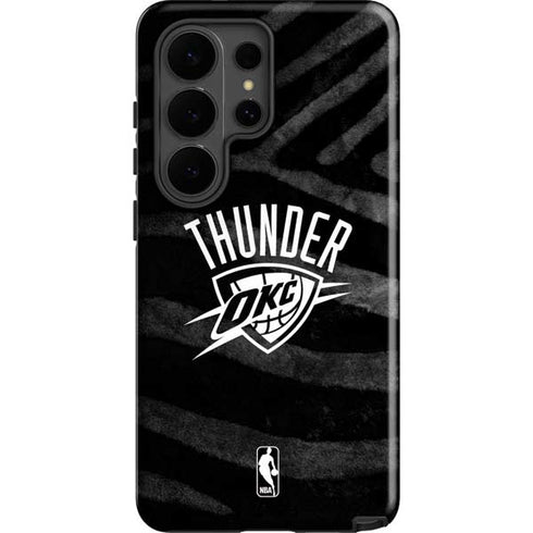 NBA Oklahoma City Thunder Black Animal Print Galaxy S26 Ultra Impact Case