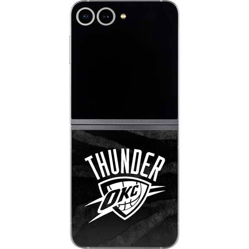 NBA Oklahoma City Thunder Black Animal Print Galaxy Z Flip6 Skin