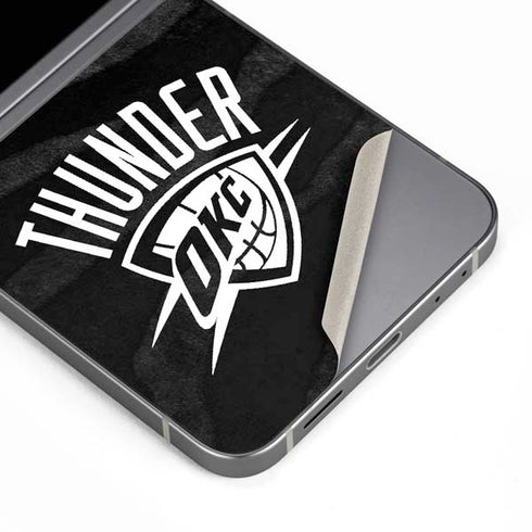 NBA Oklahoma City Thunder Black Animal Print Galaxy Z Flip6 Skin