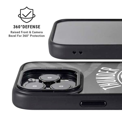 NBA Oklahoma City Thunder Black Animal Print iPhone 13 Pro Max Kickstand Case