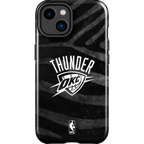 NBA Oklahoma City Thunder Black Animal Print iPhone 15 Impact Case