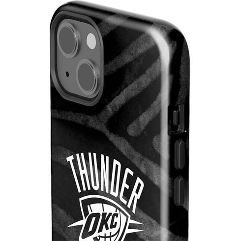 NBA Oklahoma City Thunder Black Animal Print iPhone 15 Impact Case