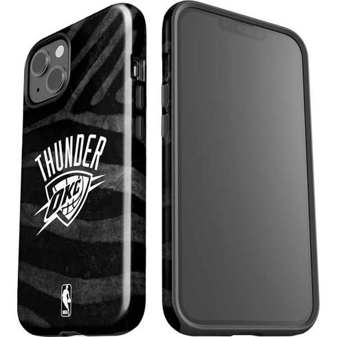 NBA Oklahoma City Thunder Black Animal Print iPhone 15 Impact Case