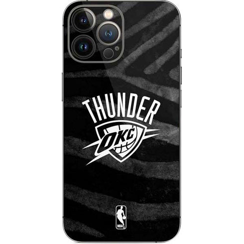 NBA Oklahoma City Thunder Black Animal Print iPhone 15 Pro Max Skin