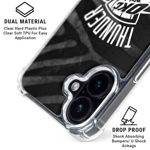 NBA Oklahoma City Thunder Black Animal Print iPhone 16 MagSafe Case
