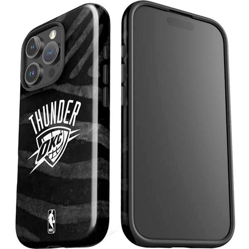 NBA Oklahoma City Thunder Black Animal Print iPhone 16 Pro Impact Case