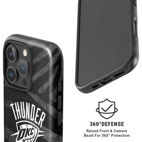 NBA Oklahoma City Thunder Black Animal Print iPhone 16 Pro Magsafe Impact Case