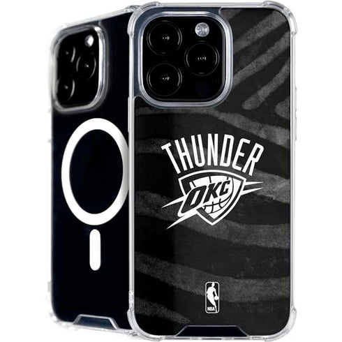 NBA Oklahoma City Thunder Black Animal Print iPhone 16 Pro Max MagSafe Case