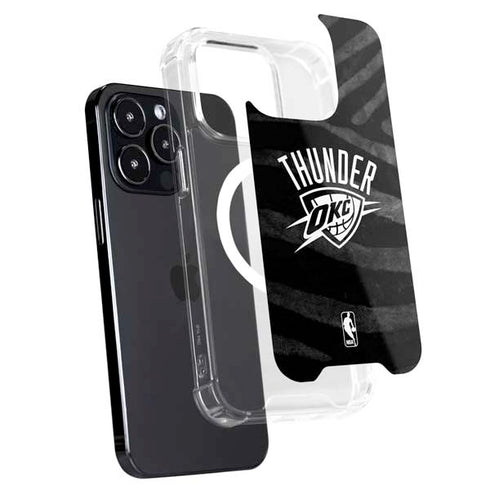 NBA Oklahoma City Thunder Black Animal Print iPhone 16 Pro Max MagSafe Case