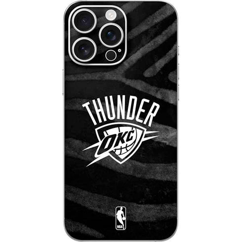 NBA Oklahoma City Thunder Black Animal Print iPhone 16 Pro Max Skin