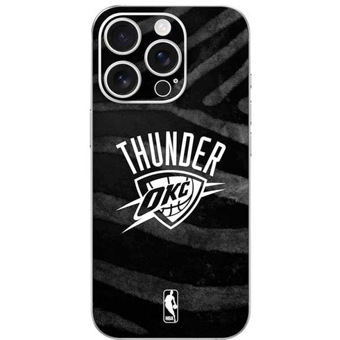 NBA Oklahoma City Thunder Black Animal Print iPhone 16 Pro Skin