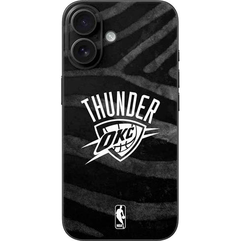 NBA Oklahoma City Thunder Black Animal Print iPhone 16 Skin