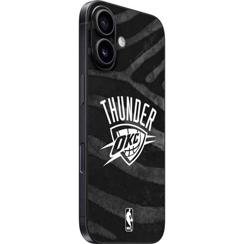 NBA Oklahoma City Thunder Black Animal Print iPhone 16 Skin