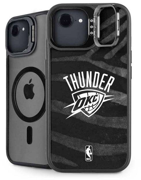 NBA Oklahoma City Thunder Black Animal Print iPhone 16e Kickstand Case