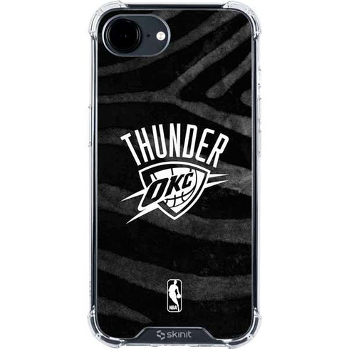 NBA Oklahoma City Thunder Black Animal Print iPhone 16e Clear Case