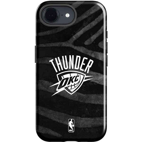 NBA Oklahoma City Thunder Black Animal Print iPhone 16e Impact Case