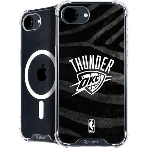 NBA Oklahoma City Thunder Black Animal Print iPhone 16e MagSafe Case