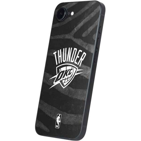 NBA Oklahoma City Thunder Black Animal Print iPhone 16e Skin