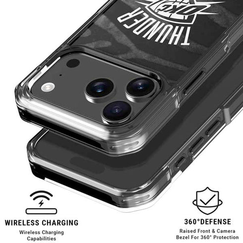 NBA Oklahoma City Thunder Black Animal Print iPhone 18 Pro Clear Case