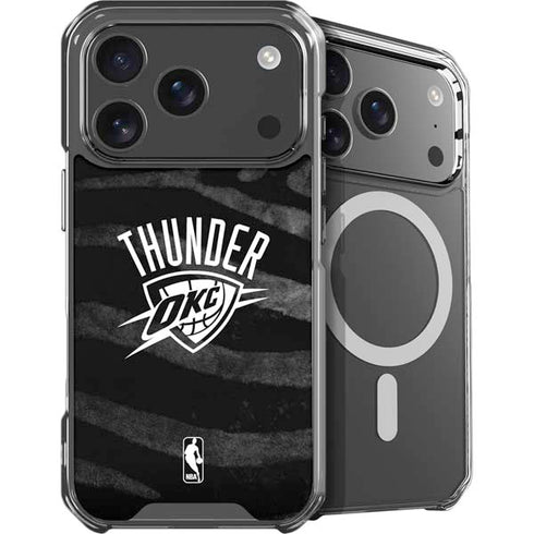 NBA Oklahoma City Thunder Black Animal Print iPhone 18 Pro MagSafe Case